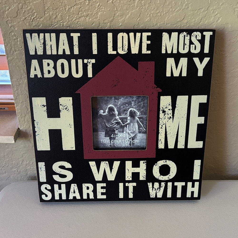 Charming Black and Cream Home Accent Frame